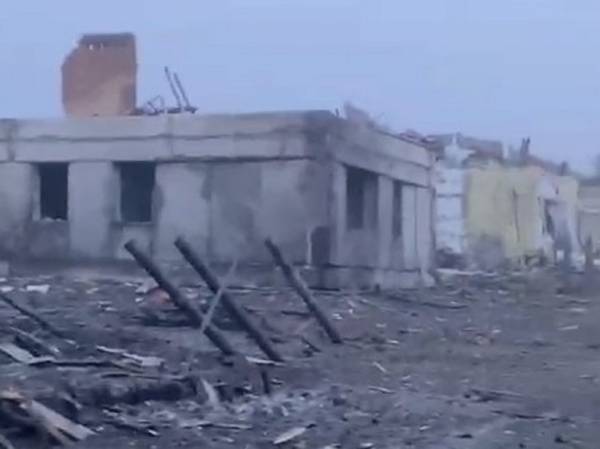 Опубликовано видео из Воронежской области после схода боеприпаса