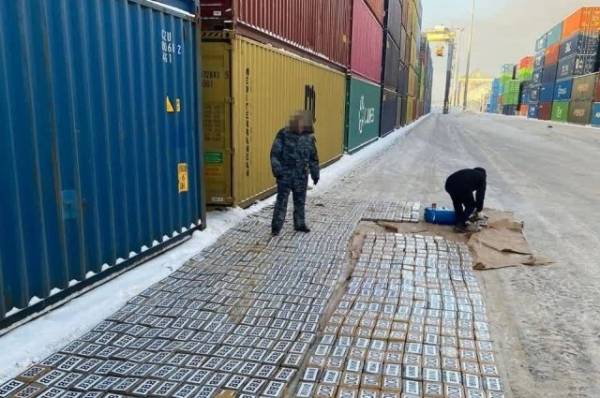 ФСБ и таможня в порту Петербурга изъяли более тонны кокаина