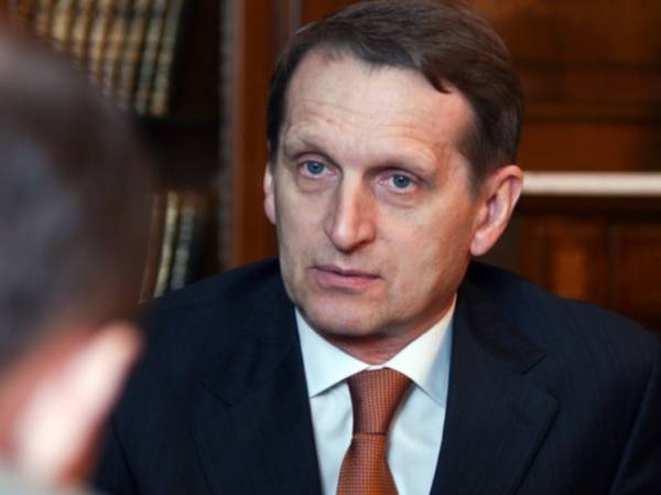 Нарышкин обвинил спецслужбы Запада в подготовке украинских ДРГ против России