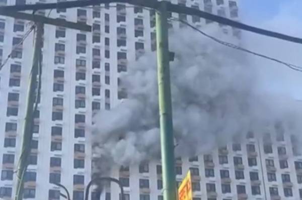 В Москве произошел пожар в 25-этажном доме