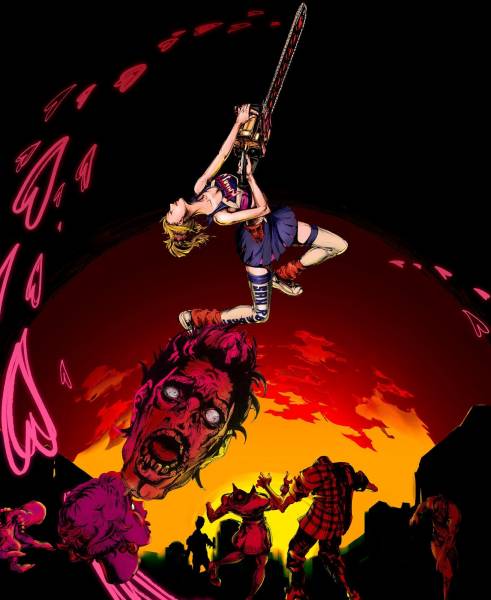 Джульет сносит головы зомби на стильном арте ремастера Lollipop Chainsaw