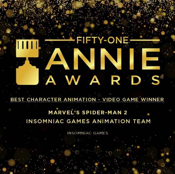 Marvel's Spider-Man 2 обошла Hogwarts Legacy и Atomic Heart на премии "Эмми" за лучшую анимацию персонажей