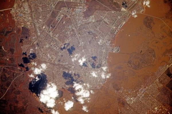 «Роскосмос» показал снимок с орбиты подтопленной Оренбургской области